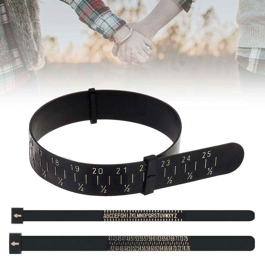 3pcs Wrist Sizer Measuring Tool Set for Men / Women with UK RingSizer (A - Z), EU Finger Sizer (41 - 76), Jewelry Circlet Sizer Bracelet Gauge