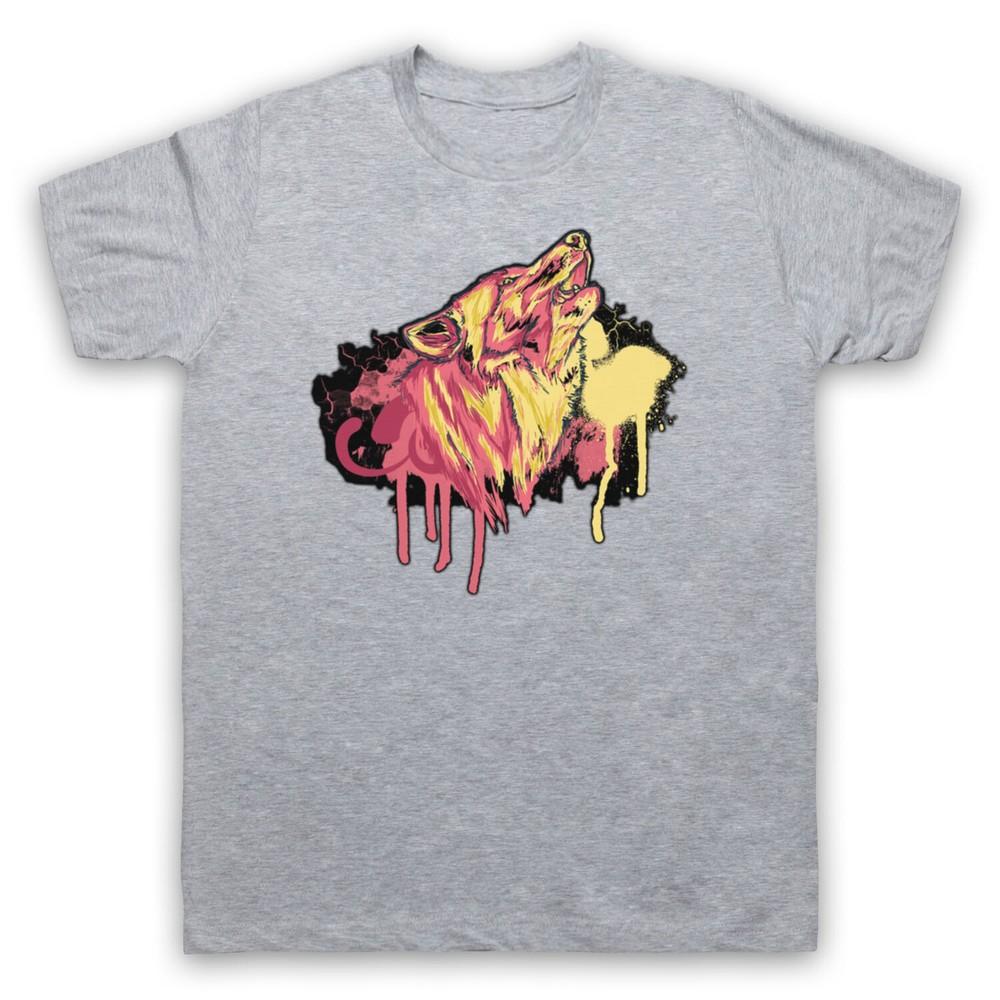 

Wolf Spray Paint Graffiti Graphic Art Cool Retro Mens And Womens T-Shirt L