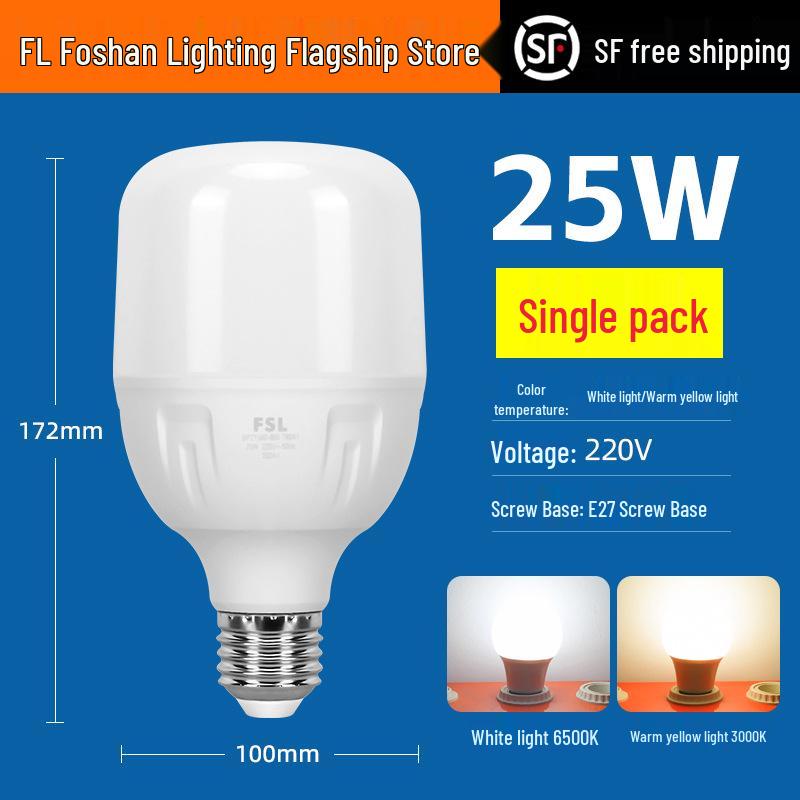 Energie sparende LED-Glühbirne, E27-Schraubfassung, superhelles warmweißes Licht für die Heimbeleuchtung.
