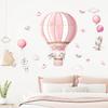 Large Wall Stickers for Kids Room Living Room Nursery Decoration Children Wall Decals Cartoon Cute Rabbit Hot Air Balloon Clouds