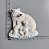 USA Alaska Bear Kawaii Fridge Magnets Tourism Souvenir British Canada Bear Refrigerator Magnetic Stickers Cute Magnet Decor Gift