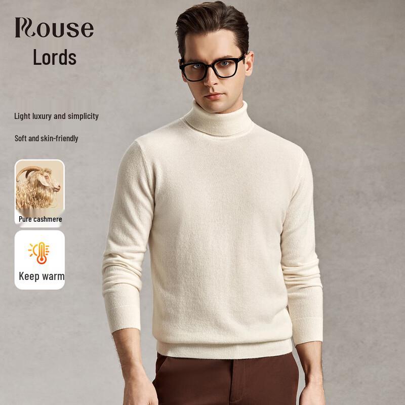 Luotz Men s 100% Cashmere Turtleneck Sweater 3XL / 56