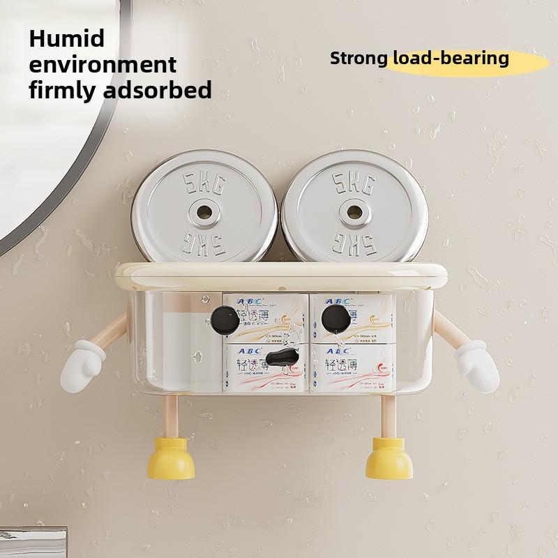 Łazienka Dom Ścienny Nieperforowany Schowek z Przyssawkami