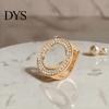 Smooth Sliding Scarf Ring Rhinestone Round Ring, Sparkling Slide Decorative Fashion Holder for Women Neckerchiefs Shirts Shawls