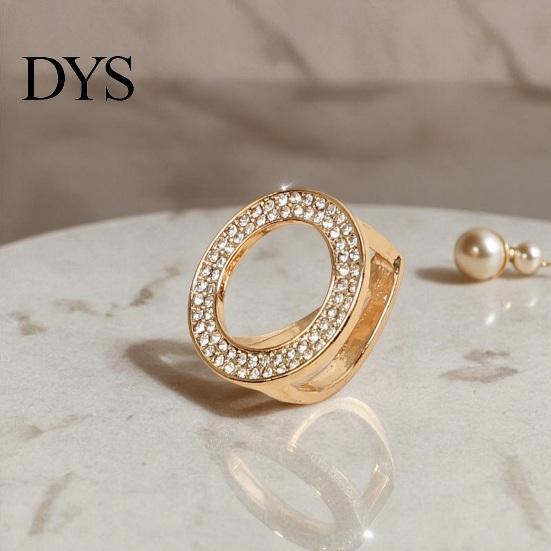 Smooth Sliding Scarf Ring Rhinestone Round Ring, Sparkling Slide Decorative Fashion Holder for Women Neckerchiefs Shirts Shawls