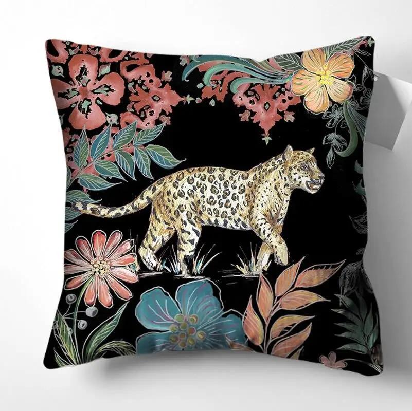 Tiger-Print Kissenbezug Kissenhülle Weichheit Kissenbezüge Dekorative Sofa Wohnzimmer Dekoration Heimdekoration