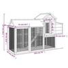 VidaXL Brown Chicken Coop 193x65x117 Cm Solid Pine Wood 172232