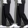 Korean-Style Plus Size Fleece-Lined Sweatpants for Students - Loose, Straight-Leg Casual Pants for Autumn/Winter.