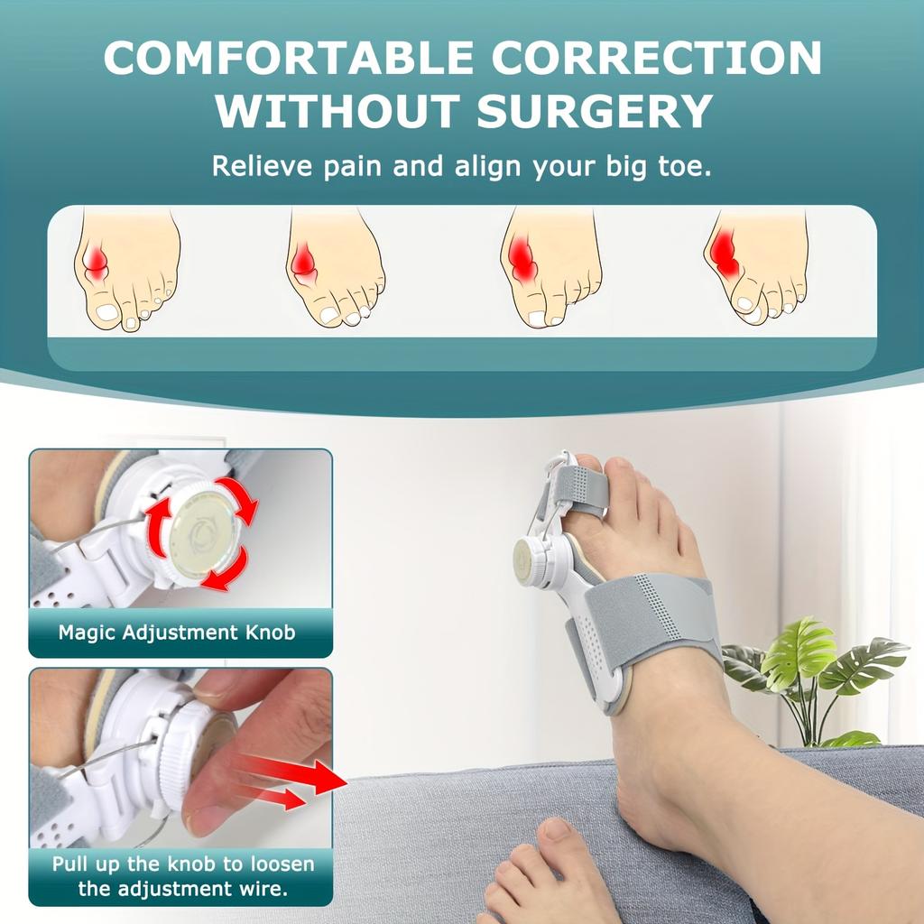 Adjustable Unisex Corrector - Finger & Toe Aligner Support Brace | Breathable Design for All-Day/Night Use | Posture Support