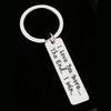 Stainless Steel 'I Love You More' Keychain - Valentine's Day Gift Pendant