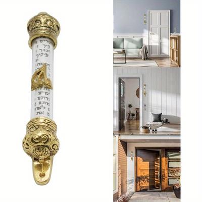 Metall-Mesusa für die Tür, ein jüdisches Geschenk mit einer religiösen Schriftrolle, geeignet für Zuhause, Judaica, Hochzeiten und den Außenbereich.