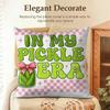 Just A Girl Who Loves Pickles Cushion Cover Natural Linen Organic Fabric DoubleSided Printing Sofa Home Decor Gift Pillow Case