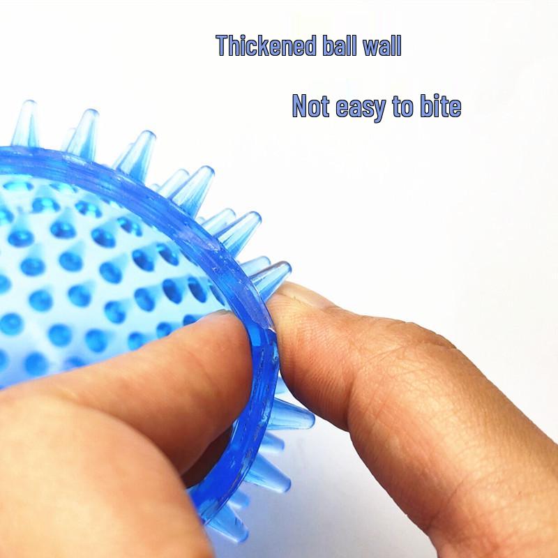 Thickened Spiky TPR Massage Ball for Large, Medium, Small Dogs Teddy, Golden Retriever, Sounding Pet Toy Ball, Teeth Cleaning Molar Ball