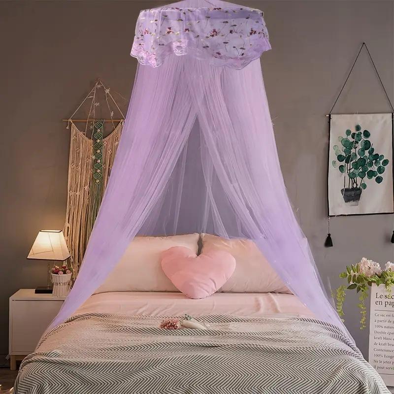 Princess Elegant Interior Decoration Mosquito Net Hanging Dome Palace Wind Surface Installation Tent Shading Net