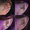 1pc Crystal Ear Cuff Wrap Stud No Piercing Clip Earrings For Women Girl Trendy Zircon Ear Rings Conch Jewelry Bijoux Gift KDE130