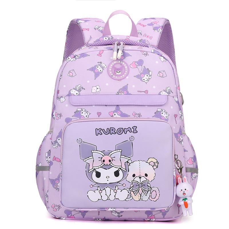 Adorable Cartoon Kuromi Backpack For Elementary School Kids Spacious Lightweight Design