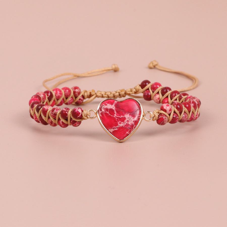 Double-Layer Heart Charm Friendship Bracelet