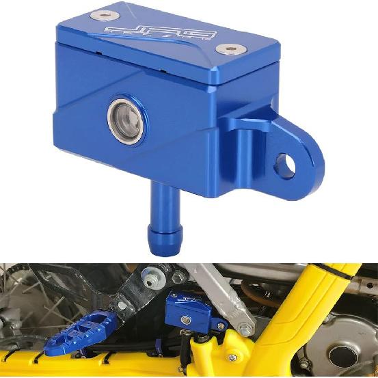 

JFG RACING Motorcycle Rear Brake Master Cylinder Brake Fluid Reservoir Tank CNC For DRZ400 DRZ400S DRZ400SM 00-19 KLX300R KLX250 KLX230 KLX150S синий