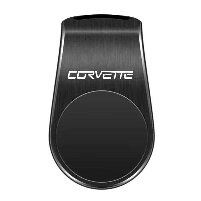 

New Car Phone Holder Magnetic Car Mount For Chevrolet corvette Logo Anti Slip Phone Holder Car Magnetic L-shaped Auto Accessorry чёрный