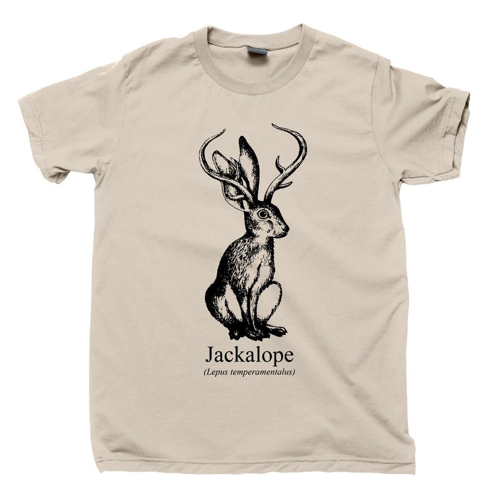 

Jackalope T Shirt Jackrabbit Antelope Horn Spirit Animal Hare Cryptid Hunter Tee M