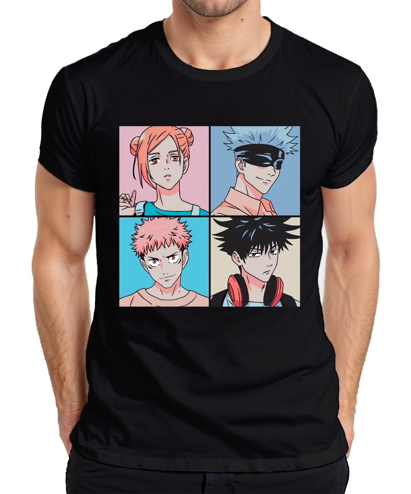 Jujutsu Kaisen Anime Poster Gojo Itadori Fushiguro Kugisaki Herren T-Shirt XL