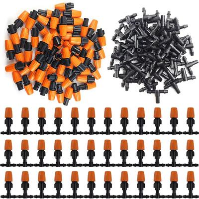 1/4 Zoll Tropfemitter Bewässerungstropfer Sprühdüsen Einstellbare Mikro-Sprühbewässerungsemitter für Gartenbewässerung