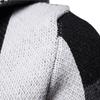 New Men's Sweater Casual Color-block Midi Thickened Hooded Knitted Cardigan Jacket