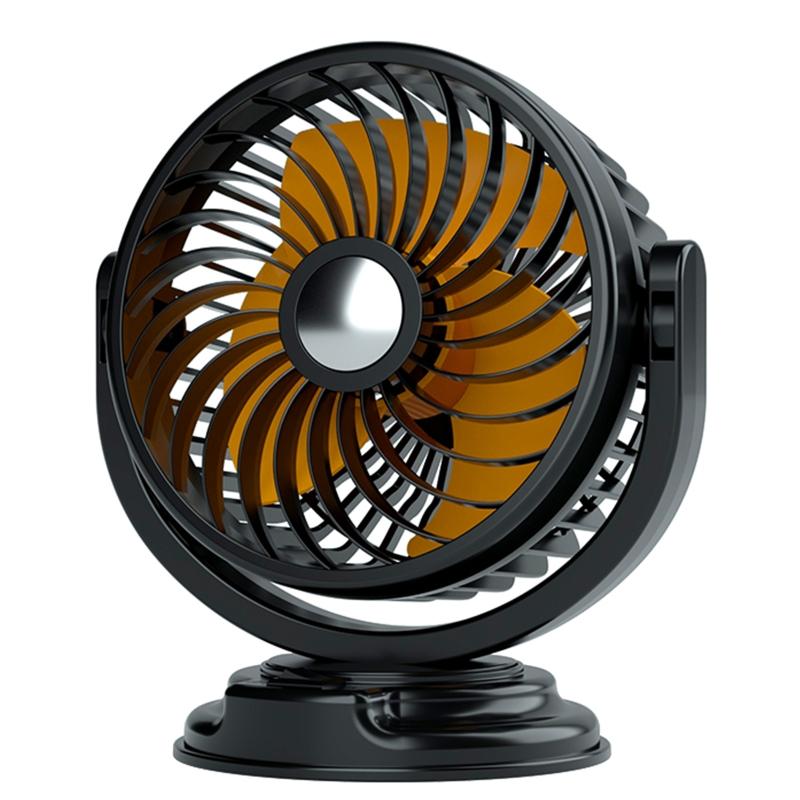 Car Fan DC 24V Electric Car Cooling Fan with 360 Degree Adjustable for Head Low Noise Automobile Vehicle Fan for Car