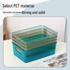 Transparent PET Storage Box for Refrigerator & Desktop Organizing: Ideal for Stationery, Books, Cosmetics, and More.