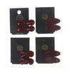 1Pairs New Year Festival Atmosphere Head Clip Wine Red Bow Bang Clip Duckbill Clip Sweet Retro High Quality Hair Accessories