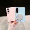 for Magsafe Z Fold8 Wide PU Leather Candy Color Wireless Charge Case for Samsung Galaxy Z Fold 8 Screen Protector Magnetic Cover