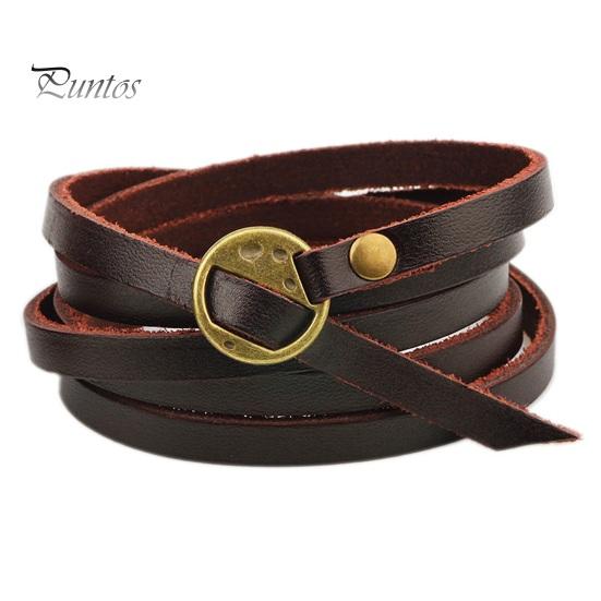 

Многослойный браслет из искусственной кожи, винтажный ремешок на запястье, регулируемая длина, пряжка с буквенным дизайном, ремень в стиле панк, браслет, мужской подарок