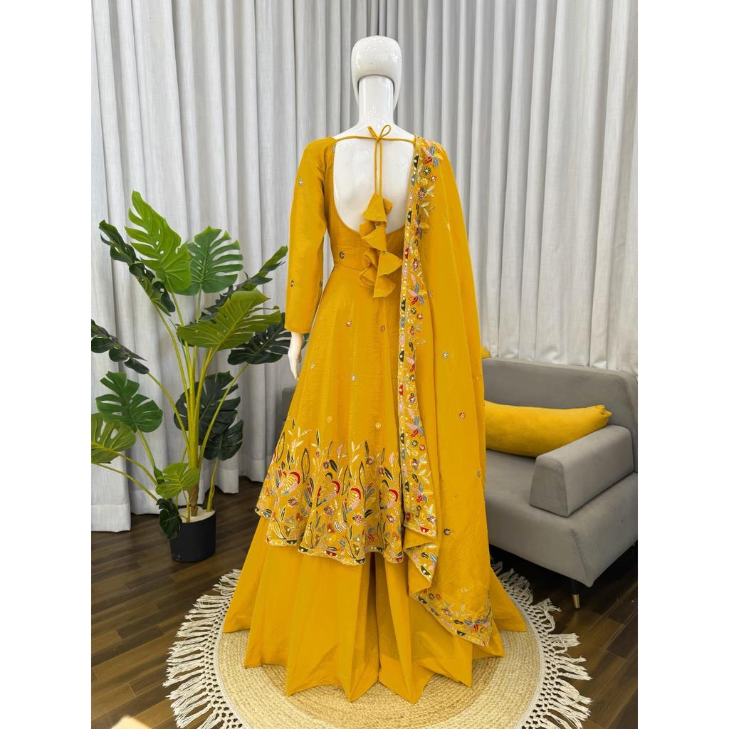 Indian Bollywood Anarkali Palazzo Suit Pakistani Wedding Wear Salwar Kameez