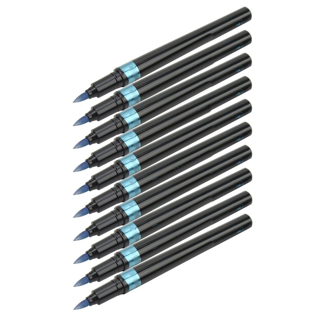 10pcs Metallic Marker Blue Ink Quick Drying Thin Rounded Tip Water BasedDIY Doodling Waterproof Metallic Paint Pens