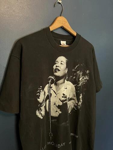 

Vintage 90’s Billie Holiday NYC 1949 Jazz Tee Shirt Size Large Unisex T-Shirt XXXL