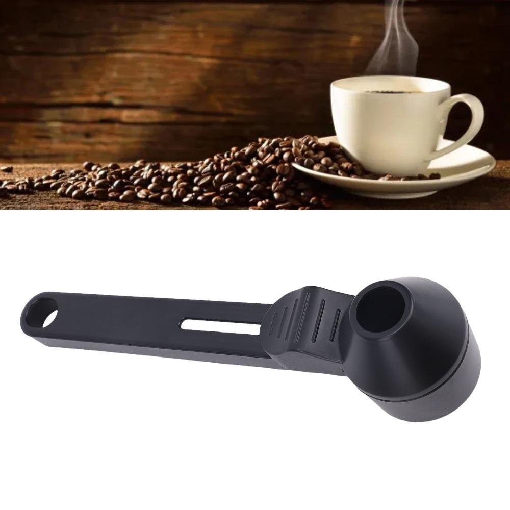 2PCS Set Spill-Free Coffee Measuring Spoons Black Color Scoop Funnel Coffee Scoop Funnels  Coffee