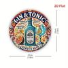 LNKAI 2D Flat Iron Wall Art Set Of 2 Wine And Lemonade Metal Decor Rustic Home Decor For Living Room Office Cafe Modern Wall