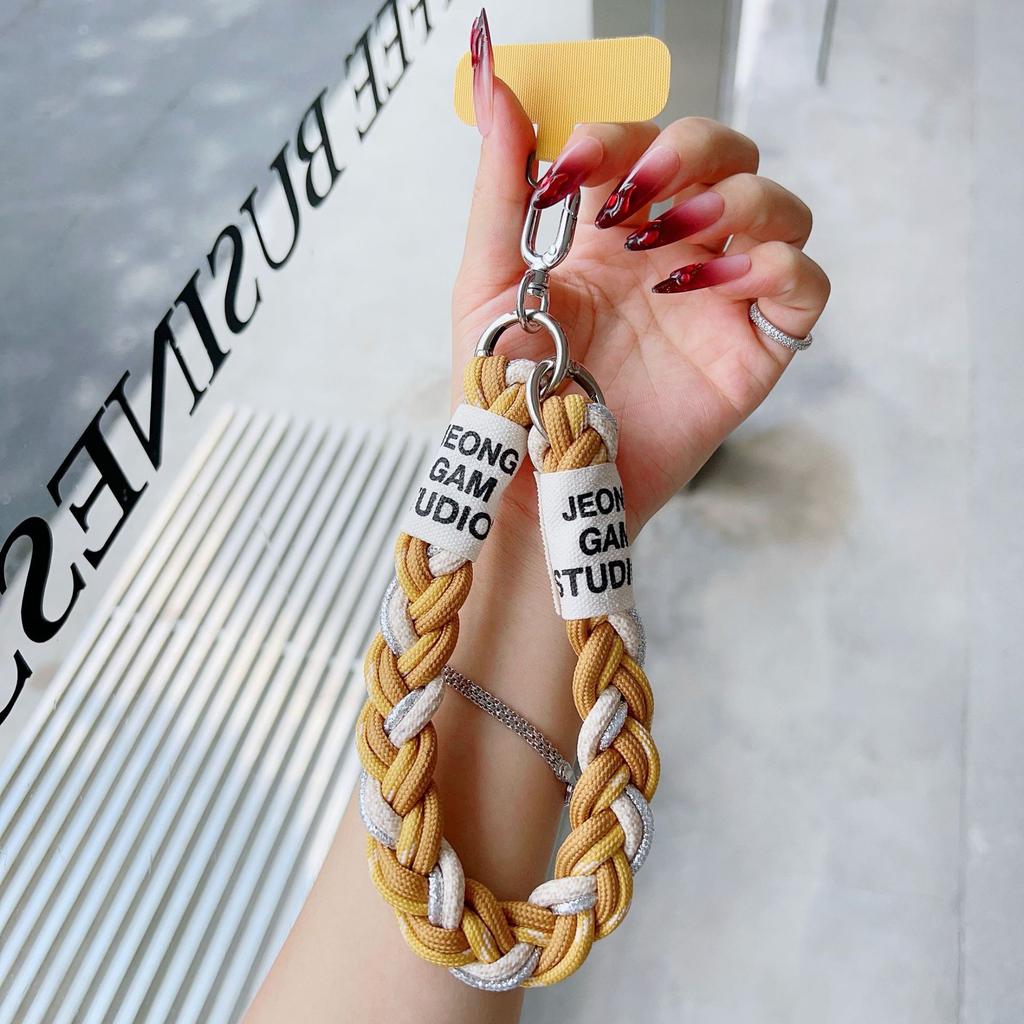 Trendy New Silver Thread Phone Chain - Short Hand Versatile Universal, Sturdy Anti-Lost/Anti-Theft/Anti-Snatch Card-Friendly