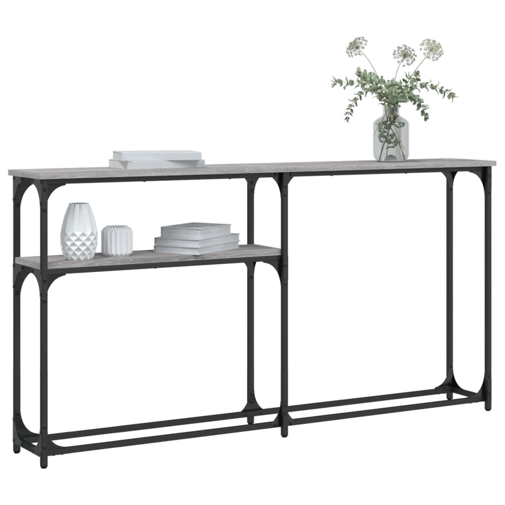 Console Table Grey Sonoma 145 x 22.5 x 75 cm Engineered Wood
