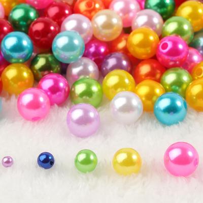 4mm 6mm 8mm 10mm Multiple Colors Round Acrylic Beads Imitation Pearl Loose Spacer Beads For Jewelry Making Handmade Diy Craft