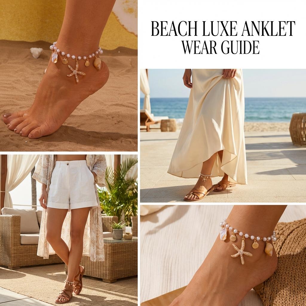 Bohemian Shell Starfish Anklets for Women Vacation Style Imitation Pearl Seahorse Conch Anklet Leg Foot Chain Sandals Jewelry