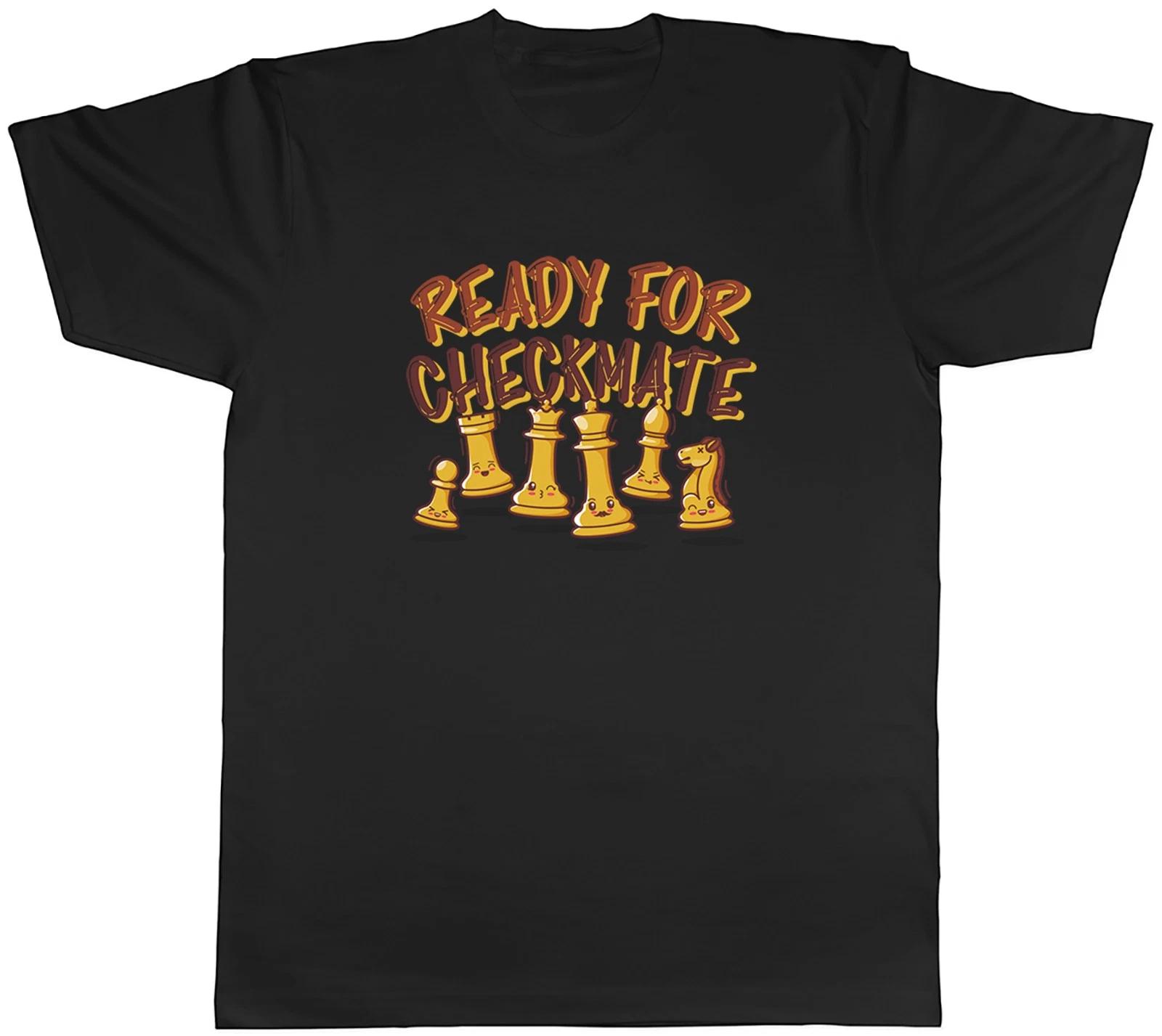 Ready for Checkmate Chess Lover Mens T-Shirt Tee Gift Top L