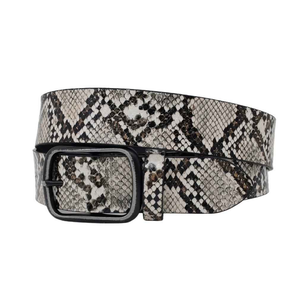 All Matching Leopard Pattern Belt for Women and Girl Simple Rectangle Buckle Waist Belt for Blouses Dresses and Coats