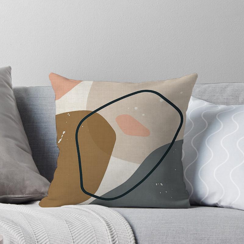 Decorative Home Pillow Case Cushion Covers 45*45 Nordic 40*40 40X40Cm 50X50Cm Irregular Color Block Living Room Boho Geometric