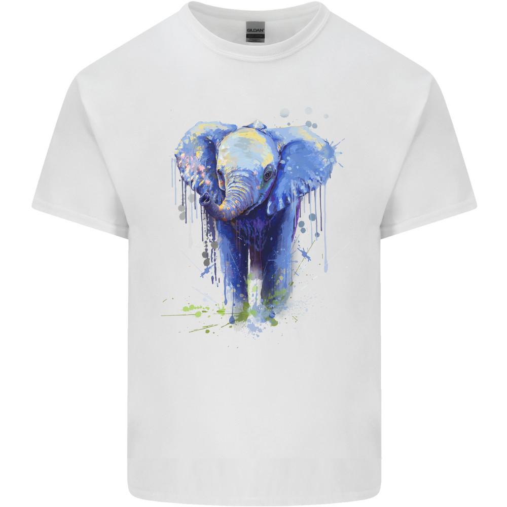 

Мужская футболка из легкого хлопка с акварельным слоном 3XL