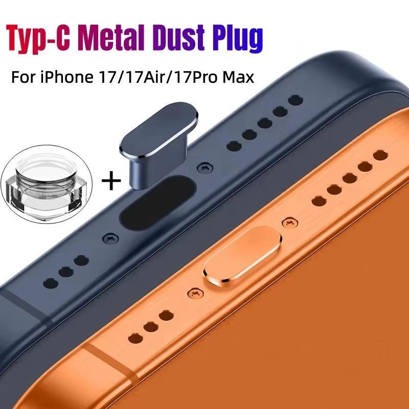 Metal Type-C Dust Plug Charging Port Protector Stopper Anti-Dust Cover for Samsung Xiaomi Huawei Universal