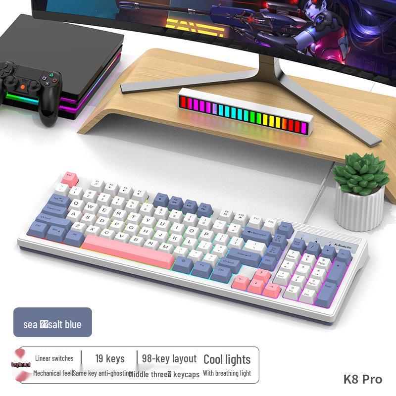 

Viper KM800 Wired Gaming Keyboard and Mouse Set - Mechanical Feel for PC, Laptop, Office, and Esports