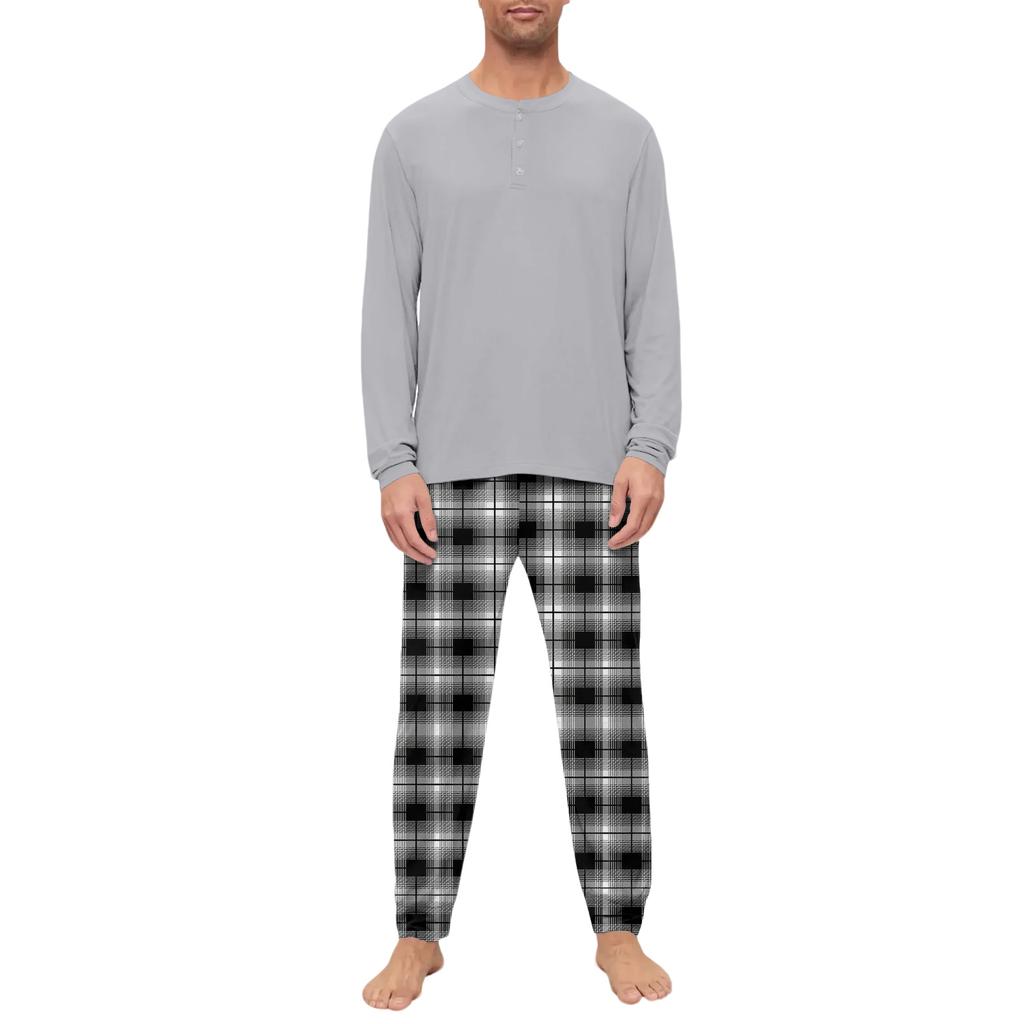 Men's Pajama Set, Long Sleeve And Long Pants, Two-piece Set