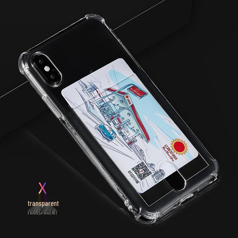 

Высокопрозрачный защитный чехол из ТПУ со слотом для карт для Apple iPhone 13/6s/XR, противоударный дизайн iPhone 16 прозрачный