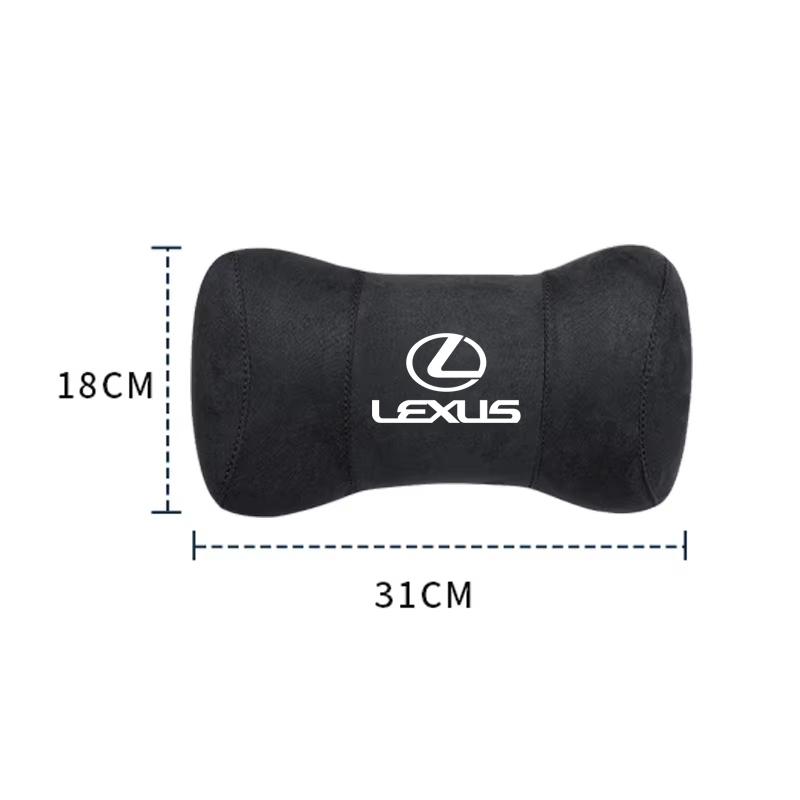 Lexus Car Seat Suede Memory Cotton Neck Pillow Headrest For Lexus LS LC RZ RX330 IS250 Ct200h ES300h RX350 IS300h NX300h RX400h